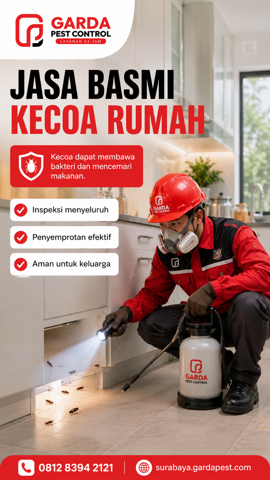 Harga Jasa Pembasmi Kecoa di Bali Untuk Rumah, Kos, dan Usaha