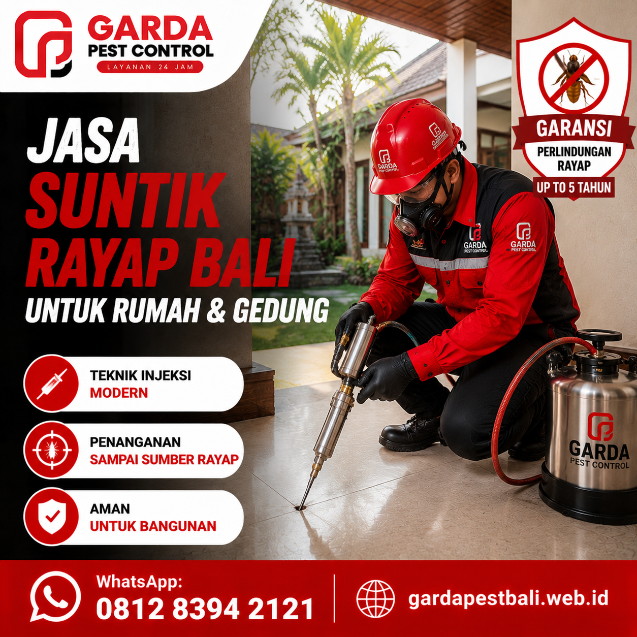 Jasa Anti Rayap Bangunan Kayu Villa Bali: Perlindungan Struktur Kayu dari Serangan Hama