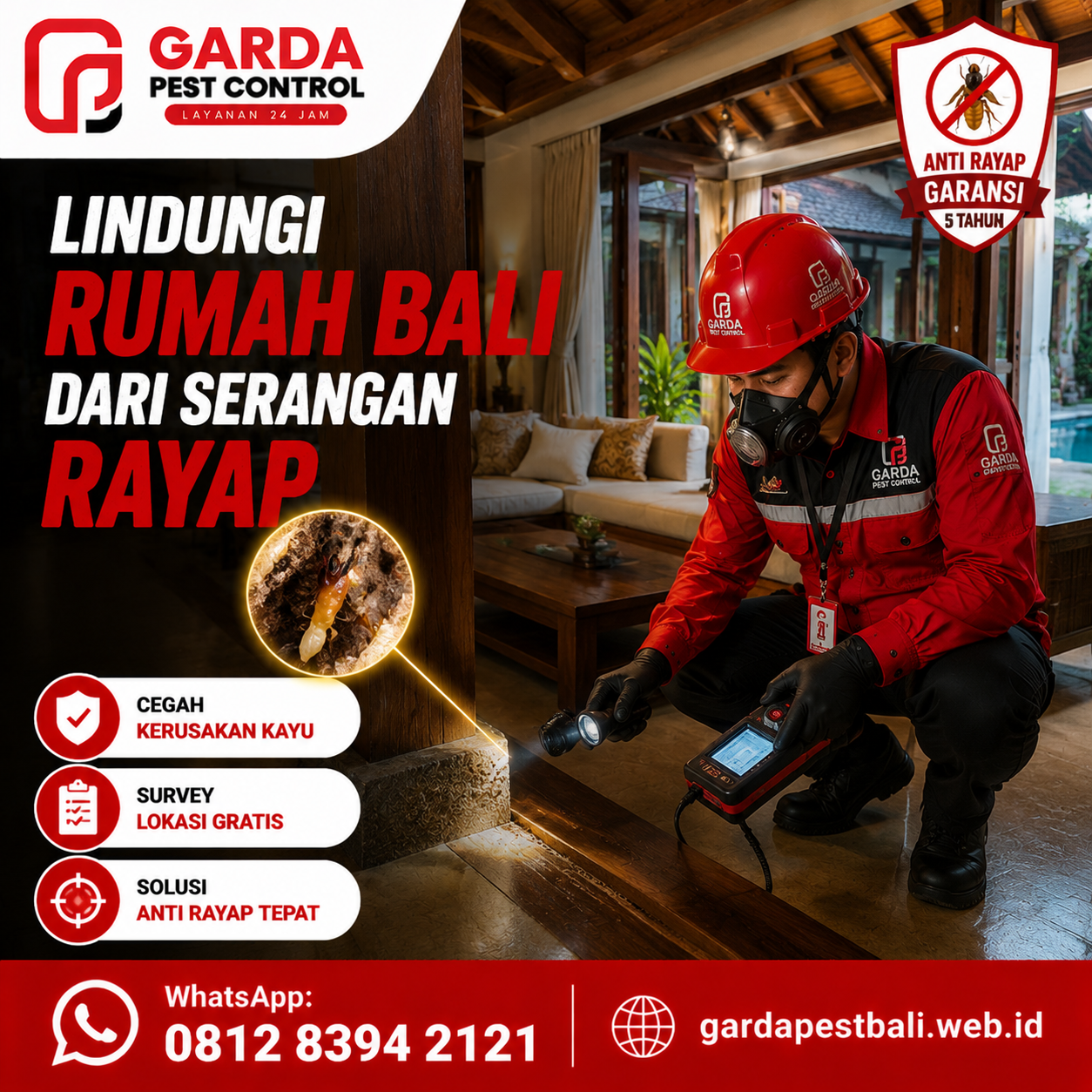 Jasa Anti Rayap Villa Bali: Perlindungan Properti dan Bangunan Kayu Properti Anda