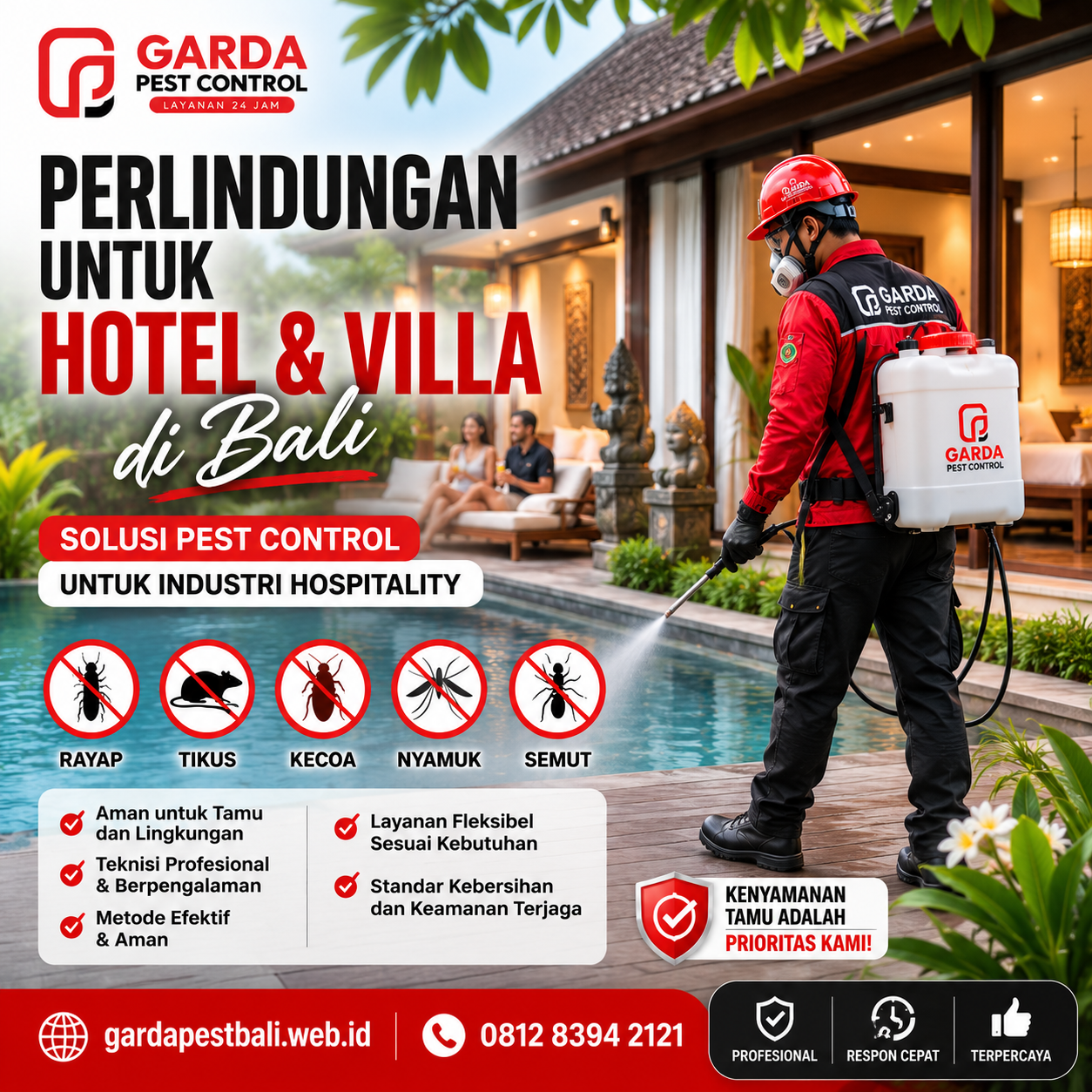 Layanan Jasa Pest Control untuk Villa dan Hotel di Bali Profesional