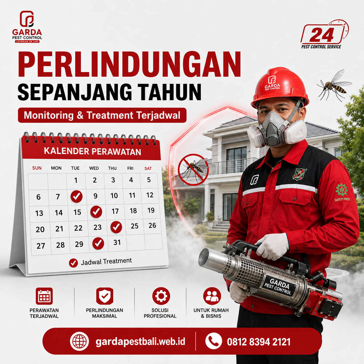 Jasa Penyemprotan Nyamuk Kebun dan Area Outdoor Bali